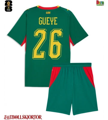 Senegal Pape Gueye #26 Borta Kläder Barn VM 2026 Kortärmad (+ Korta byxor)